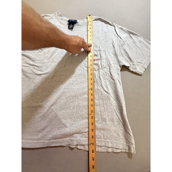 Vintage NBC Experience Shirt Men's XL Gray Embroidered Pocketed Short Sleeve - Picture 10 of 11